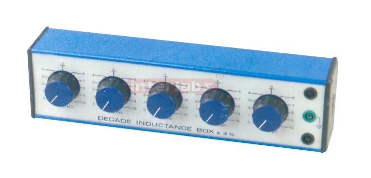 INDUCTANCE BOX, DECADE, DIAL TYPE, METAL Five Decades.